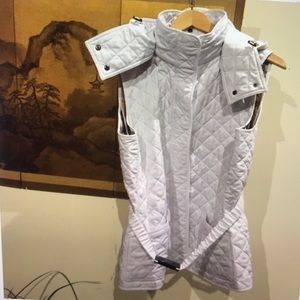 Burberry hooded vest with belt